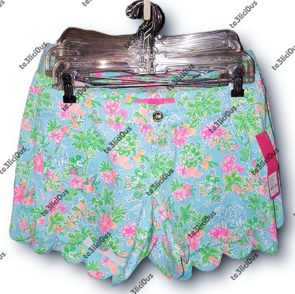 Disney Pants - DISNEY PARKS LILY PULITZER MICKEY MINNIE BUTTERCUP SHORTS
